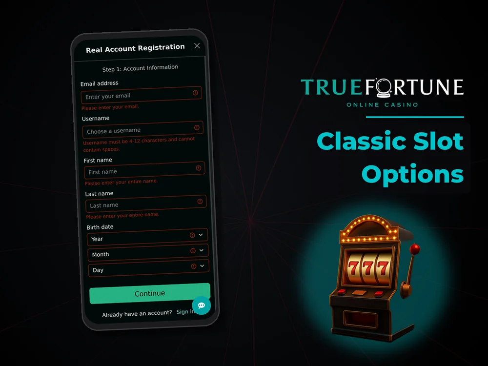 True Fortune casino - Classic Slot Options