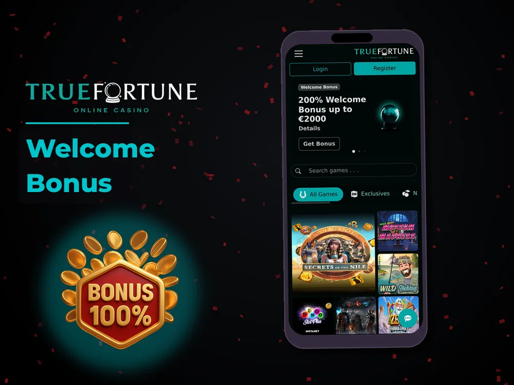 True Fortune casino - Welcome Bonus